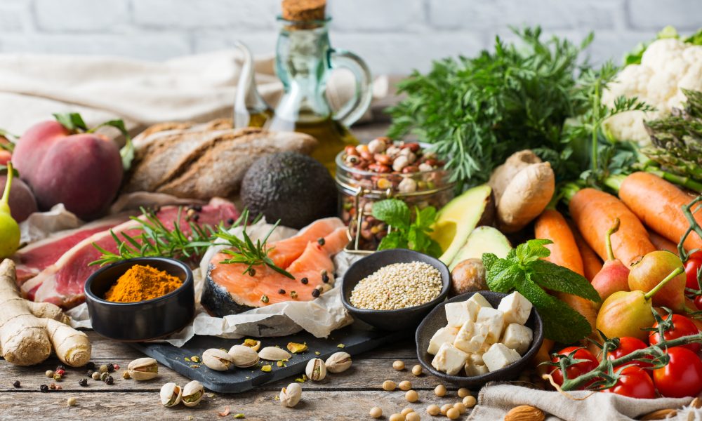 Balanced,Nutrition,Concept,For,Clean,Eating,Flexitarian,Mediterranean,Diet.,Assortment